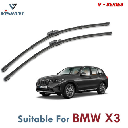 V Series Front Wiper Blade Suitable For BMW X3 New | SIZE RH 26 Inch / LH 20 Inch | Pack of 2 V Series Front Wiper Blade Suitable For BMW X3 New | SIZE RH 26 Inch / LH 20 Inch | Pack of 2