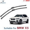 V Series Front Wiper Blade Suitable For BMW X5 | SIZE RH 24 Inch / LH 20 Inch | Pack of 2