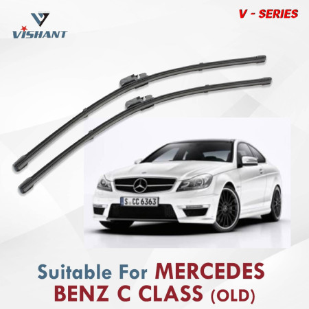 V Series Front Wiper Blade Suitable For Mercedes Benz C Class old | SIZE RH 24 Inch / LH 24 Inch | Pack of 2 V Series Front Wiper Blade Suitable For Mercedes Benz C Class old | SIZE RH 24 Inch / LH 24 Inch | Pack of 2