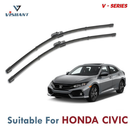 V Series Front Wiper Blade Suitable For Honda Civic | SIZE RH 26 Inch / LH 23 Inch | Pack of 2 V Series Front Wiper Blade Suitable For Honda Civic | SIZE RH 26 Inch / LH 23 Inch | Pack of 2