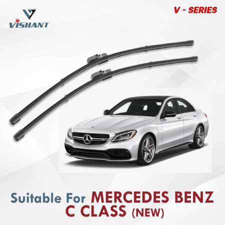 V Series Front Wiper Blade Suitable For Mercedes Benz C Class New | SIZE RH 22 Inch / LH 22 Inch | Pack of 2 V Series Front Wiper Blade Suitable For Mercedes Benz C Class New | SIZE RH 22 Inch / LH 22 Inch | Pack of 2