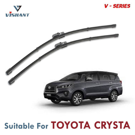 V Series Front Wiper Blade Suitable For Toyota Crysta | SIZE RH 26 Inch / LH 16 Inch | Pack of 2 V Series Front Wiper Blade Suitable For Toyota Crysta | SIZE RH 26 Inch / LH 16 Inch | Pack of 2