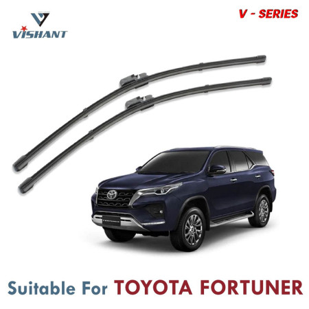 V Series Front Wiper Blade Suitable For Toyota Fortuner | SIZE RH 22 Inch / LH 16 Inch | Pack of 2 V Series Front Wiper Blade Suitable For Toyota Fortuner | SIZE RH 22 Inch / LH 16 Inch | Pack of 2