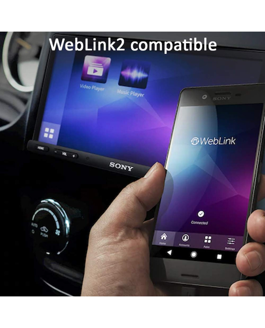 Sony XAV-AX7000 17.6 cm | 6.95 | Capacitive Touchscreen High Power Media Receiver with Android Auto, Apple Car Play and WebLink