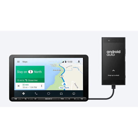 Sony Combo of XAV AX8000 22.7 cm | 8.95 | Media Receiver with Bluetooth with Android Auto, Apple Car Play and 8 LED Car Reverse Camera