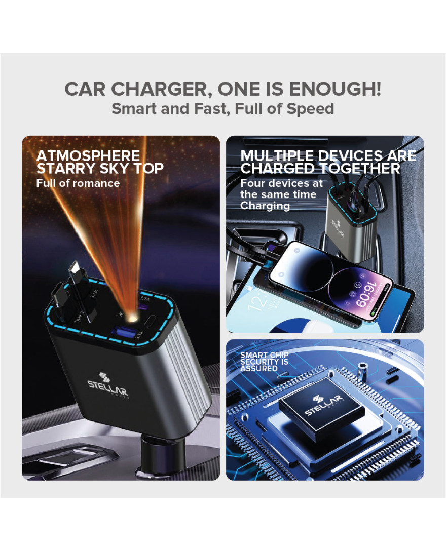 STELLAR DRIVE XC-19 | 4-in-1 Starry Light Mobile Charger | 90W