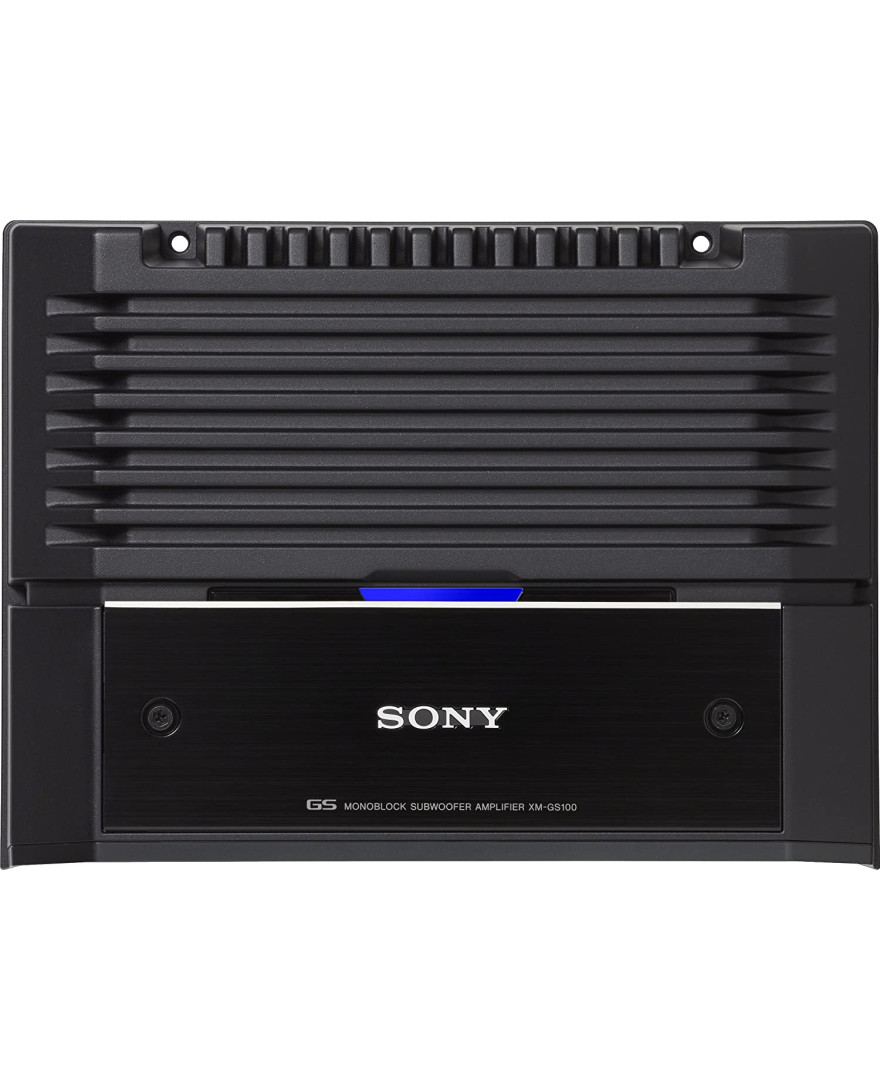 Sony Car Amplifier XM GS100 330W Mono Class D Amplifier | Black |  Automatic Thermal Control, Low Pass Filter for bass, 2 Year Warranty
