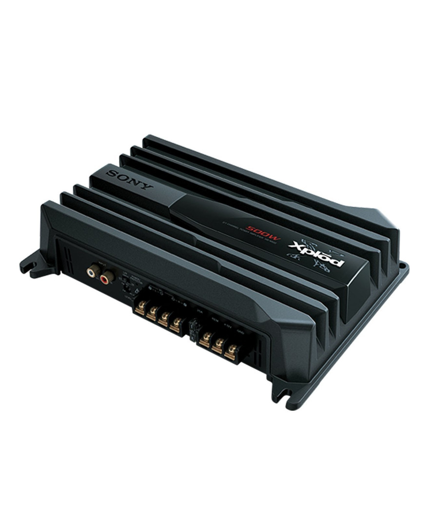 Sony Car Amplifier XM N502 500W 2 Channel / 1 Channel Amplifier | Black | Automatic Thermal Control, Low Pass Filter for bass