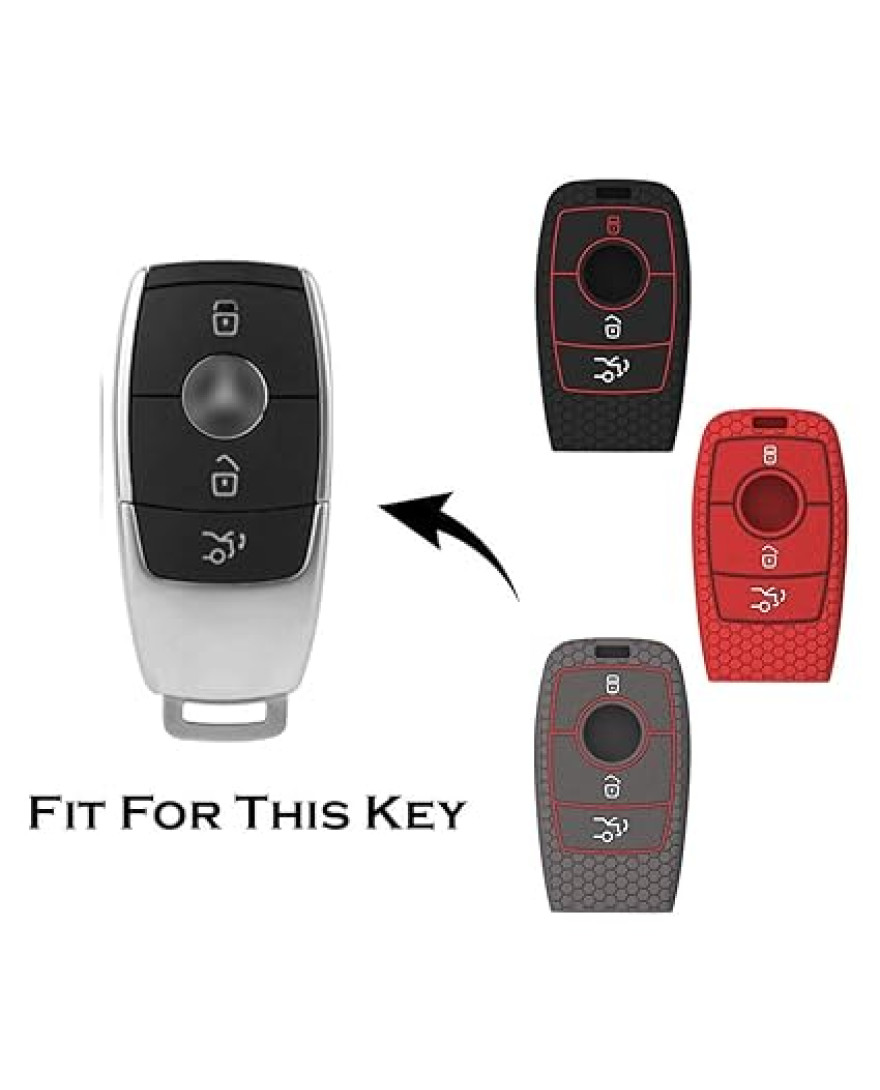 Keycare Silicone Key Cover KC70 fit for Mercedes Benz E-Class S Class A Class C Class G Class 2020 Onwards New Smart Key | Black