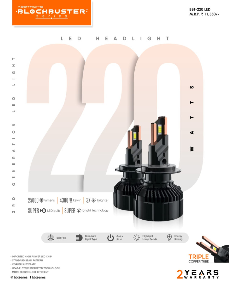 UNP BBT-220 LED HEADLIGHT 220W (H27)